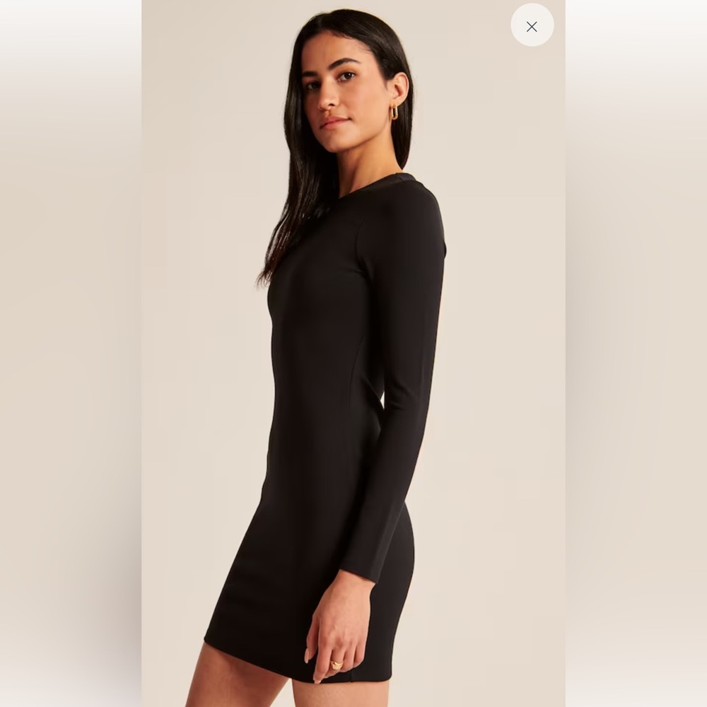 ABERCROMBIE Asymmetrical One-Shoulder Ponte Mini Dress NWT - Picture 3 of 9